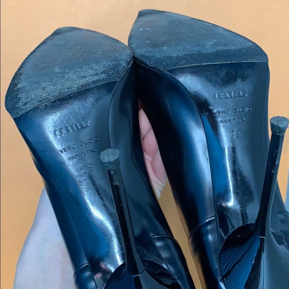 Le Silla Black Leather Heels main image 3